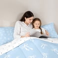 thumbnail image 5 of Castle Fairy Blue Bow 7-Piece Bedding Comforter Set,Cartoon Bowknot King Bedding Sets,Dreamy Princess Ultra Soft Bed Sheets,Ultra Soft Kawaii Room Decoration, 5 of 8