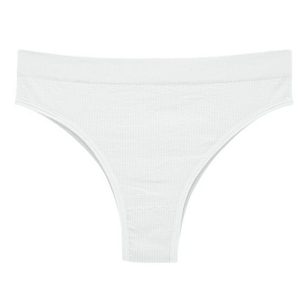 

Panties For Women Seamless Large Sports Solid Mid Waist Tback Underwear For European