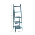 thumbnail image 4 of DecMode 65" x 21" Teal Wood Traditional Shelving Unit, 4 of 8