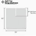thumbnail image 4 of 100% Egyptian Cotton - 1000 Thread Count Sheets for Adjustable Beds - 15" Inch Deep Pocket King Size Split Down 39" inches from The top - Split Head Sheets, Dark Grey Solid, 4 of 8