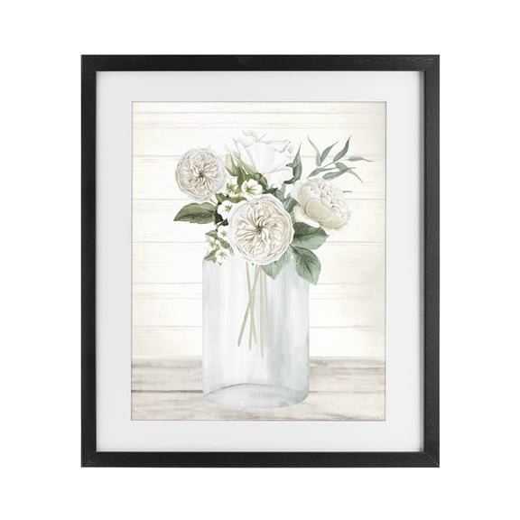 Stupell Industries Elegant Patience Bouquet Black Framed Print Under Glass, design by Kim Allen