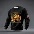thumbnail image 2 of USA 250th Anniversary Shirt Mens Round Neck Long Sleeve Tops American Flag Eagle Shirts 250 Years Casual Waffle Pullover, 2 of 3