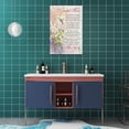thumbnail image 3 of HFDF Funny Bathroom Wall Art Vintage Classical Oil Painting Poster Humorous Toilet Pictures Woman Covering Nose Canvas Prints Rustic Farmhouse Wall Decor for Restroom 12x18inch Framed, 3 of 5