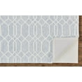 thumbnail image 5 of HomeRoots 512202 9 x 12 ft. Blue & Ivory Wool Geometric Hand Tufted Handmade Stain Resistant Rectangle Area Rug, 5 of 5