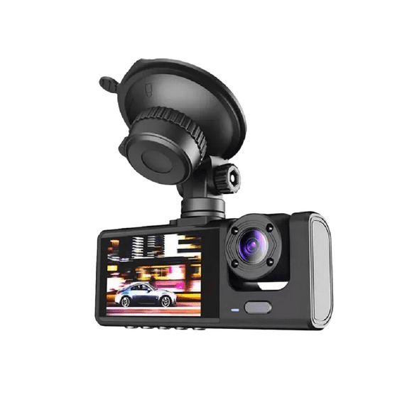 Cámara Para Automovil Accesorio Dashcamera Hd1080p 3pantalla