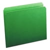 Smead 12110 File Folders, Straight Cut, Reinforced Top Tab, Letter, Green (100/Box)