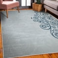 thumbnail image 3 of Ornamental Decorative Rug, Floral Swirls Ivy Image Ombre Details Grunge Backdrop Flower Illustration, Quality Carpet for Bedroom Dorm and Living Room, 6 Sizes, Pale Grey, by Ambesonne, 3 of 4