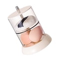 thumbnail image 2 of Vobor Multi Layer Powder Puff Organizer Breathable Dustproof Earring White Rotatable Container for Home 2 Tiers, 2 of 9