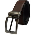 thumbnail image 5 of Men's Reversible Leather Belt 1.4" Wide Black & Brown Rotating Buckle Classic Style Dress Belt Jean Belt For Men, 5 of 9