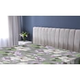 thumbnail image 5 of Ambesonne Floral Fitted Sheet, Botanical Garden Eucalyptus, Full Size, Lilac and Dark Sea Green, 5 of 5
