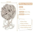 thumbnail image 2 of Chignon Désordonné de Deethens, Postiche Bouclé, Chouchous Bouclés, Pièces de Cheveux, Extension de Queue de Cheval, Chignon, Postiches pour Femmes et Filles (1 Paquet, Gris Argenté), 2 of 7