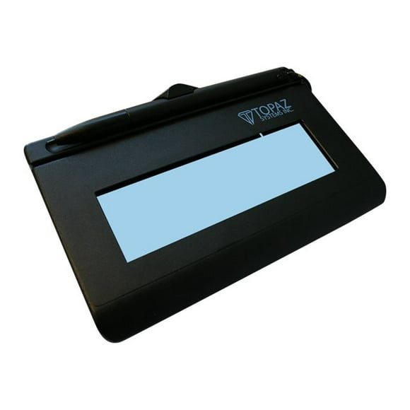 Topaz SignatureGem LCD1x5 T-LBK462-BSB-R - Signature terminal w/ LCD display - 4.4 x 1.3 in - electromagnetic - wired - serial