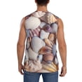 thumbnail image 4 of Fotbe Sea Shells Men's Camiseta sin Mangas Estampada para Hombres, Playera Casual para Gimnasio, Entrenamiento, Playa-Medium, 4 of 7