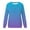 Light Blue, variant on Women's Gradient Color Sweatshirt, Fashion Casual Round Neck Long Sleeve Top with Pocket, Comfortable Streetwear Pullover for Daily Wear Hot Pink L