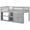 Gray, variant on Costway Low Loft Bed with LED Light, Stairs & Guardrails, Modern Wood Kids Twin Bed White