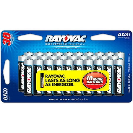 Rayovac Alkaline AA Batteries, 30 ct