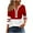 Red, variant on VEKDONE Women's Half Zipper Crewneck Shirts Trendy Stripe Color Block Blouse Fall Long Sleeve Loose Fit Tunic Tops Basic Tees Pullover Top
