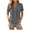Gray, variant on hotojiny Button down Shirts for Women Short Sleeve V Neck Summer Tops Dressy Casual Blouses Loose Fit Beach Clothes with Pockets