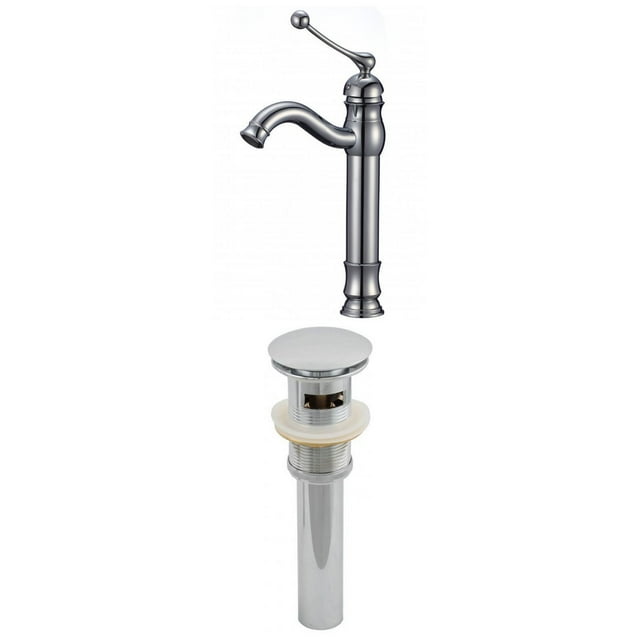 American Imaginations 2.6-in. W Bathroom Faucet Set Chrome AI-2045