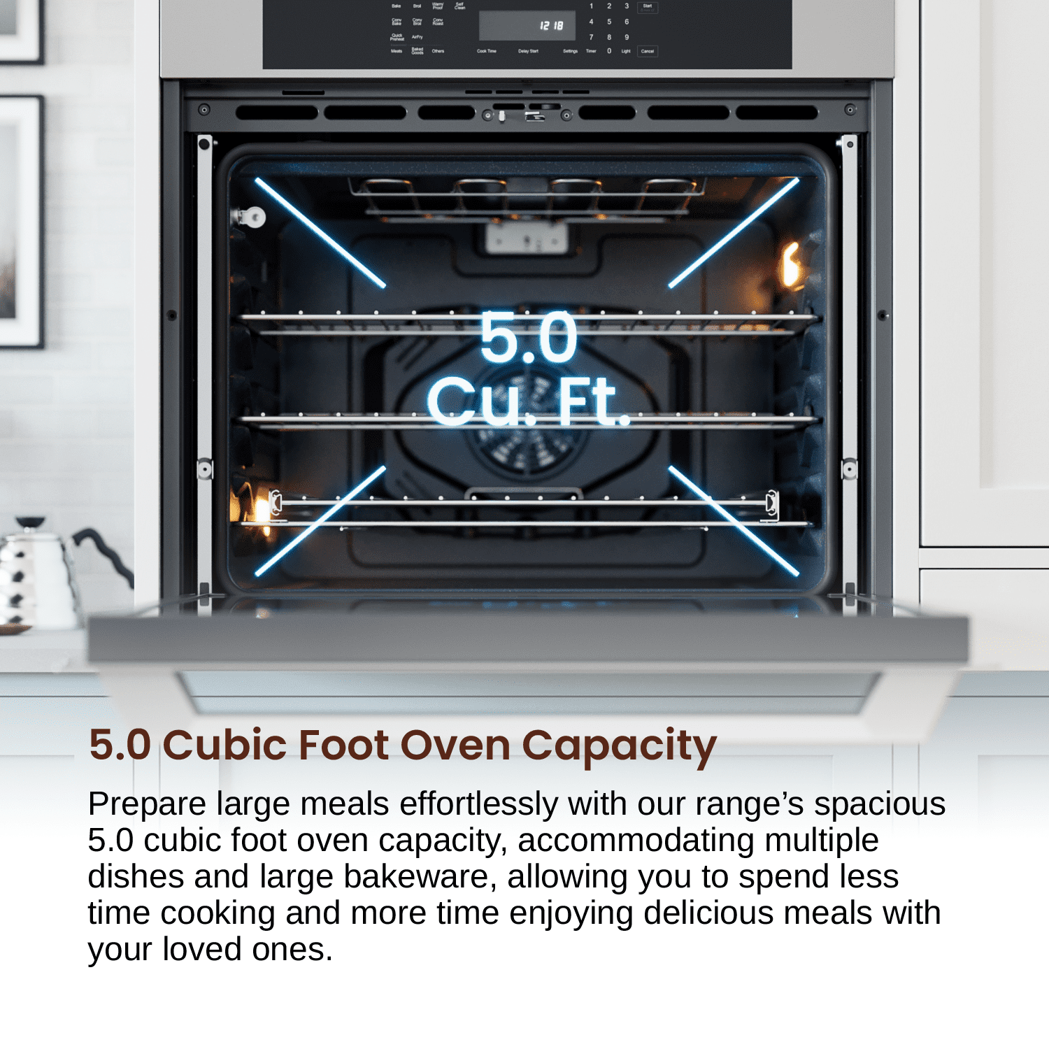Rangaire RWOD301GS 30" Glass Touch Double Wall Oven - Stainless Steel, Electric Oven, True Convection, Self Cleaning, Easy Reach Racks