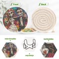 thumbnail image 4 of 6-Pack Polyester Coil Coasters with Holder - Heat-Resistant (140℃), Non-Slip & Durable，Two Skulls, 4 of 7
