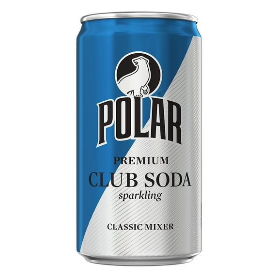 Polar Beverages Club Soda Mixer, Liquids, 7.5 oz, 6 Pack Cans