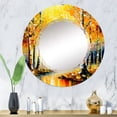 thumbnail image 5 of DESIGN ART Designart 'River In Golden Birch Forest' Printed Landscape River Forest Wall Mirror 24in.x24in., 5 of 5
