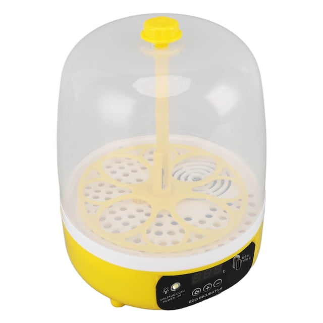 Automatic Egg Incubator, 6 Eggs Poultry Hatching Machine, with Automatic Egg Turning & Temperature Control Digital Incubator, for Hatching Chicken Duck Quail Birds Eggs