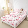 thumbnail image 4 of jejeloiu Red Ribbon Bowtie Twin Sheet Sets,Kawaii Bowknot Bow Bedding For Girls Teens 3 Pieces, 4 of 7