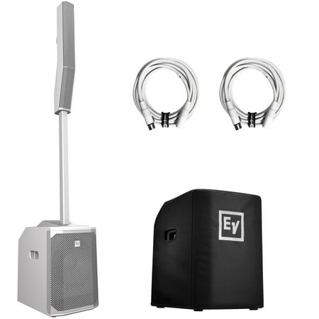 Electro-Voice Evolve 50 White Column PA System with Evolve 50 Subwoofer Cover Package