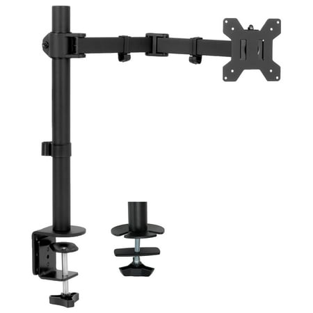 VIVO Full Motion Single VESA Monitor Desk Mount Stand with Double Center Arm Joint | For 13