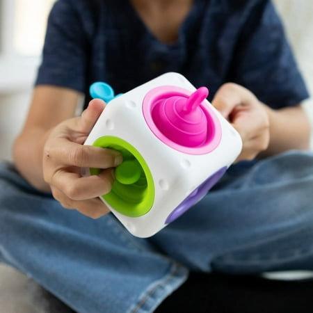 UPC: 0810074271226 | Fat Brain Toys Tugl Cube – Popping Fidget Cube for Toddlers Kids Teens Adults