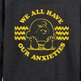 thumbnail image 3 of Peanuts - We All Have Our Anxieties - Women's Lightweight French Terry Long Sleeve Shirt, 3 of 6