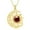 Red, variant on Crescent Necklace for Women 18K Gold Plated Moon and Sun Pendant with Natural Turquoise Stone Christmas Birthday Jewelry Gifts for Women