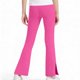 thumbnail image 5 of Pantalones de yoga acampanados de color liso para niñas, con bolsillos y cintura elástica, de poliéster, tallas medianas y grandes., 5 of 9
