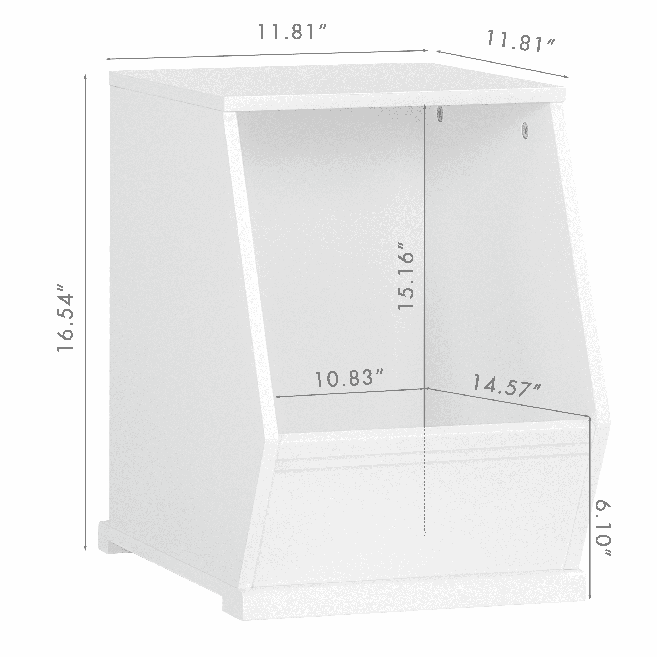 UTEX Toy Storage Organizer,Stackable Kids Toy Storage Cubby,Toy Boxes and Storage for Playroom,Bedroom,Nursery School,White