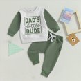 thumbnail image 2 of TOWED22 Kid Toddler Boy Clothes Color Block Sweatshirt and Casual Pants 2Pcs Boys Fall Winter Outfits,Green,18-24 M, 2 of 6