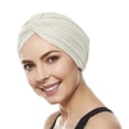 thumbnail image 2 of Beemo Womens Swim Cap Bathing Turban-Polyester Twisted Pleated Turban Head Cover Ivony, 2 of 3