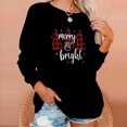 thumbnail image 4 of Sudaderas Navideñas Para Mujer Camiseta Suelta Blusa de Manga Larga Cuello Redondo Tops Casuales Odeerbi ODB191707, 4 of 7