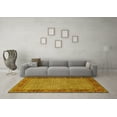 thumbnail image 3 of Ahgly Company Machine Washable Indoor Square Persian Yellow Traditional Area Rugs, 5' Square, 3 of 4