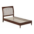 thumbnail image 2 of AFI Orleans Twin Solid Wood Low Profile Sleigh Platform Bed, Walnut, 2 of 13