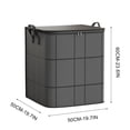 thumbnail image 4 of Large Storage Bags with Zipper,Thickened Waterproof Dustproof Portable Foldable Organizer Pouch with Handle for Clothes Shoes Travel Wardrobe Home Dorm Storage,M, 4 of 10