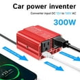 thumbnail image 2 of LVYUAN 300W Modified Sine Wave Power Inverter 12V DC to 110V AC Vehicles Converter 2 AC Outlets + 2USB Charger Car Plug Adapter for Laptop, Computer, Car, RV, Camping & Home Red, 2 of 8