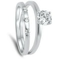 thumbnail image 4 of CHOOSE YOUR COLOR White CZ Elegant Solitaire Ring .925 Sterling Silver Band Female Size 6, 4 of 4