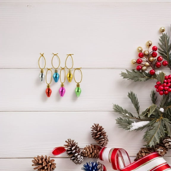 YEAHIBABY 100Pcs Mini Ornament Bulbs Simulated Lamp Beads Plastic Decoration for Garden