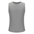 thumbnail image 5 of Virmaxy Men's Solid Color Casual Vest Sleeveless T-Shirt Quick-Dry Bodybuilding Shirts Fitness Athletic Muscle Tee Gray L, 5 of 6