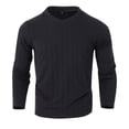 thumbnail image 4 of Men's V Neck Dress Sweater Knitted Jumper Sweater Long Sleeve Casual Slim Fit Pullover Top, 4 of 9