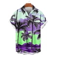 thumbnail image 3 of Mens Casual Manga Corta Botón Abajo Camisas Impresas Bolsillo Turndown Cuello Blusa para Verano Al Aire Libre Casual Uso Diario Hombre Manga Corta Botón Abajo Camisas con Bolsillo, 3 of 6