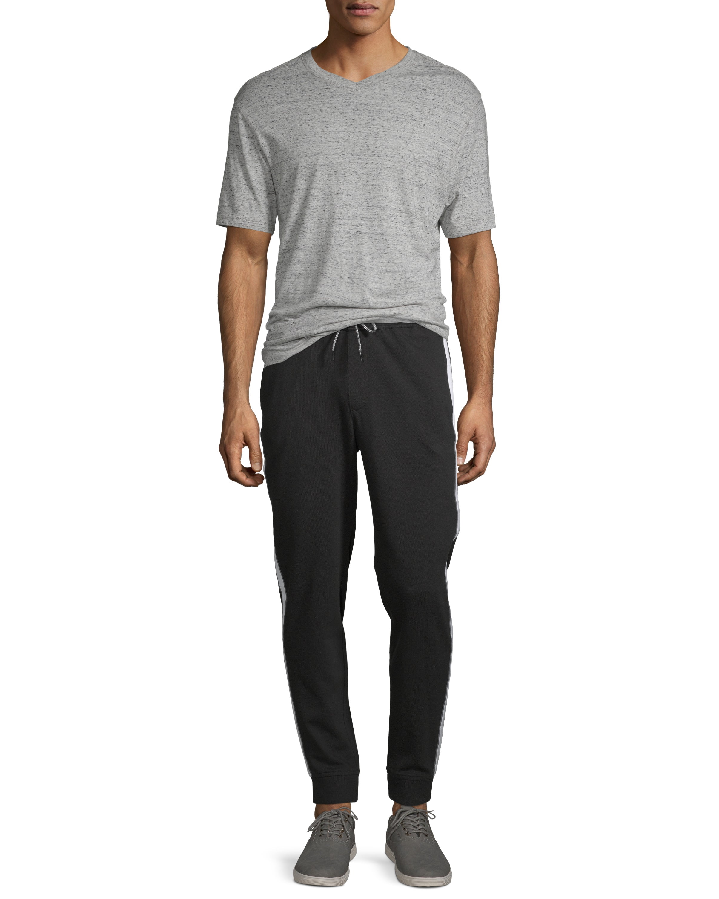 No Boundaries Men's Knit Solid Stripe 