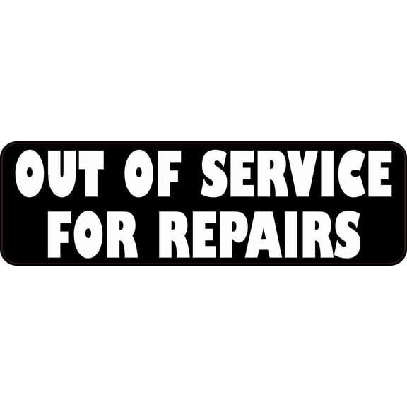 10in x 3in Out Of Service Magnet Magnetic Business Sign Door Magnets